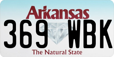 AR license plate 369WBK