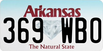 AR license plate 369WBO