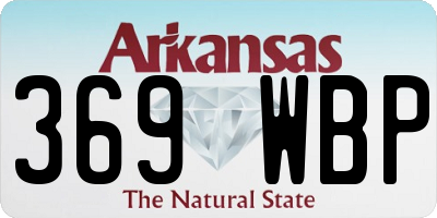 AR license plate 369WBP