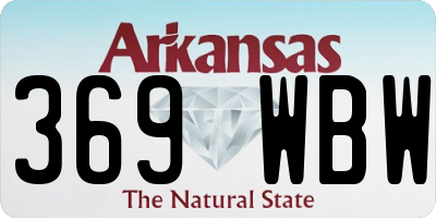 AR license plate 369WBW