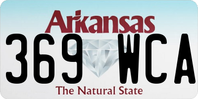 AR license plate 369WCA