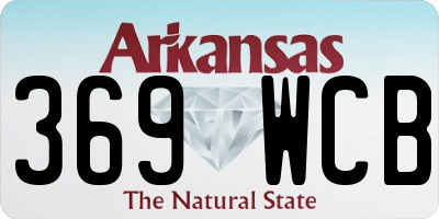 AR license plate 369WCB