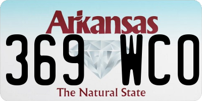 AR license plate 369WCO