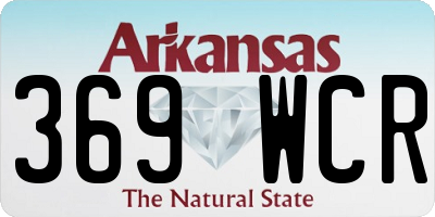 AR license plate 369WCR