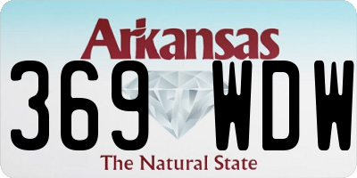 AR license plate 369WDW
