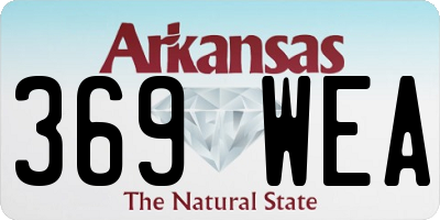 AR license plate 369WEA