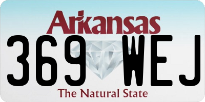 AR license plate 369WEJ