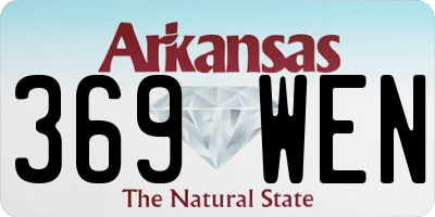 AR license plate 369WEN