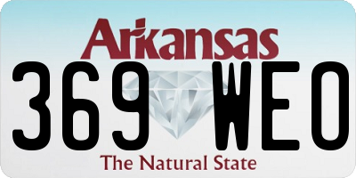AR license plate 369WEO