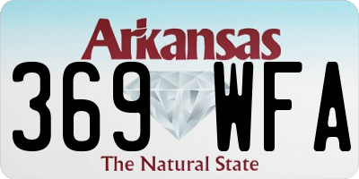 AR license plate 369WFA
