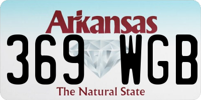 AR license plate 369WGB