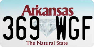 AR license plate 369WGF