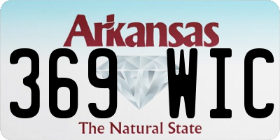 AR license plate 369WIC