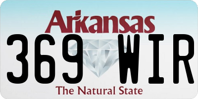 AR license plate 369WIR