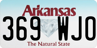 AR license plate 369WJO