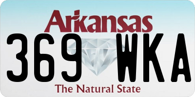 AR license plate 369WKA