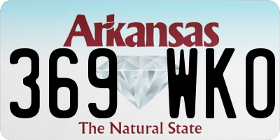 AR license plate 369WKO