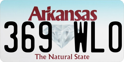 AR license plate 369WLO