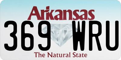 AR license plate 369WRU