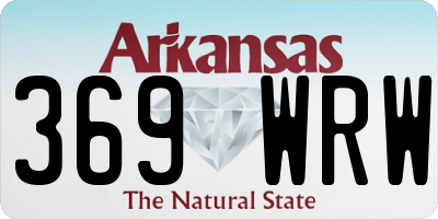 AR license plate 369WRW