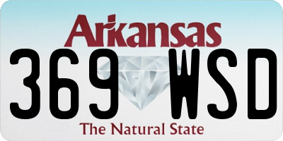 AR license plate 369WSD