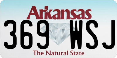 AR license plate 369WSJ