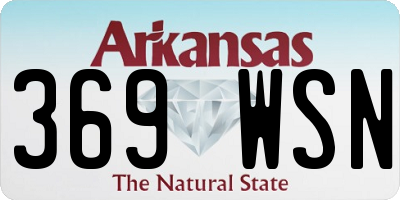 AR license plate 369WSN