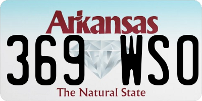 AR license plate 369WSO