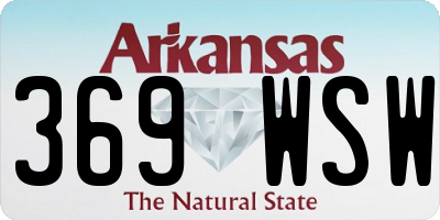 AR license plate 369WSW
