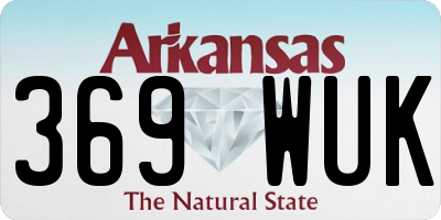 AR license plate 369WUK