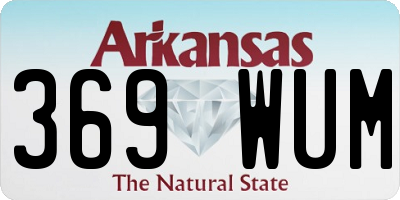 AR license plate 369WUM