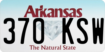 AR license plate 370KSW