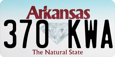 AR license plate 370KWA