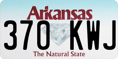 AR license plate 370KWJ