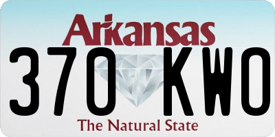AR license plate 370KWO