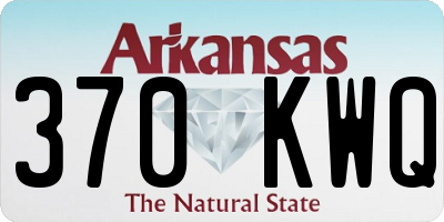 AR license plate 370KWQ