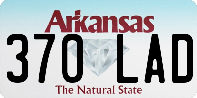 AR license plate 370LAD