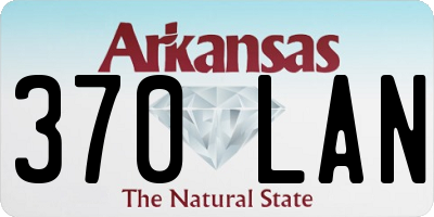 AR license plate 370LAN