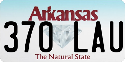 AR license plate 370LAU