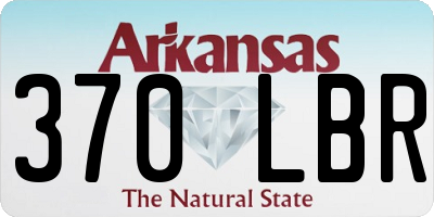 AR license plate 370LBR