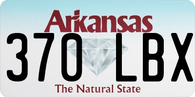 AR license plate 370LBX