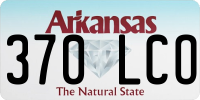 AR license plate 370LCO