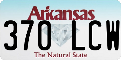 AR license plate 370LCW