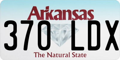 AR license plate 370LDX