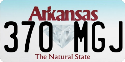 AR license plate 370MGJ
