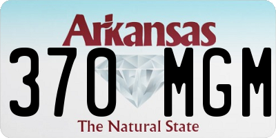 AR license plate 370MGM
