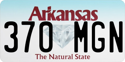 AR license plate 370MGN