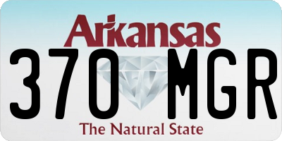 AR license plate 370MGR