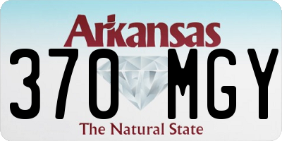 AR license plate 370MGY
