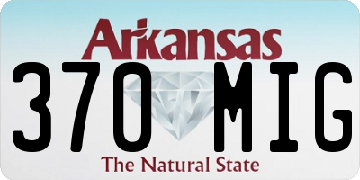 AR license plate 370MIG